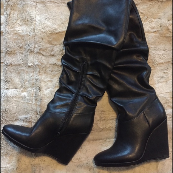 charles david thigh high boots